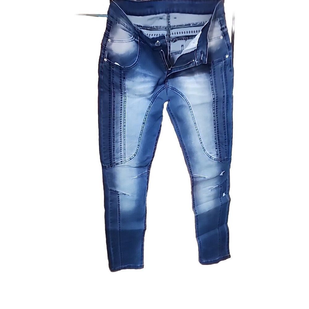 Jeans Wear Jeggings Large Womens Distressed Button Zipper